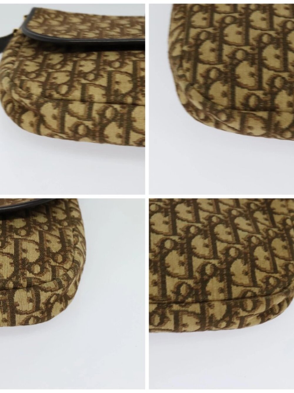 Christian Dior Trotter Canvas Shoulder Bag Brown Gold Auth 126151 - Picture 16 of 16